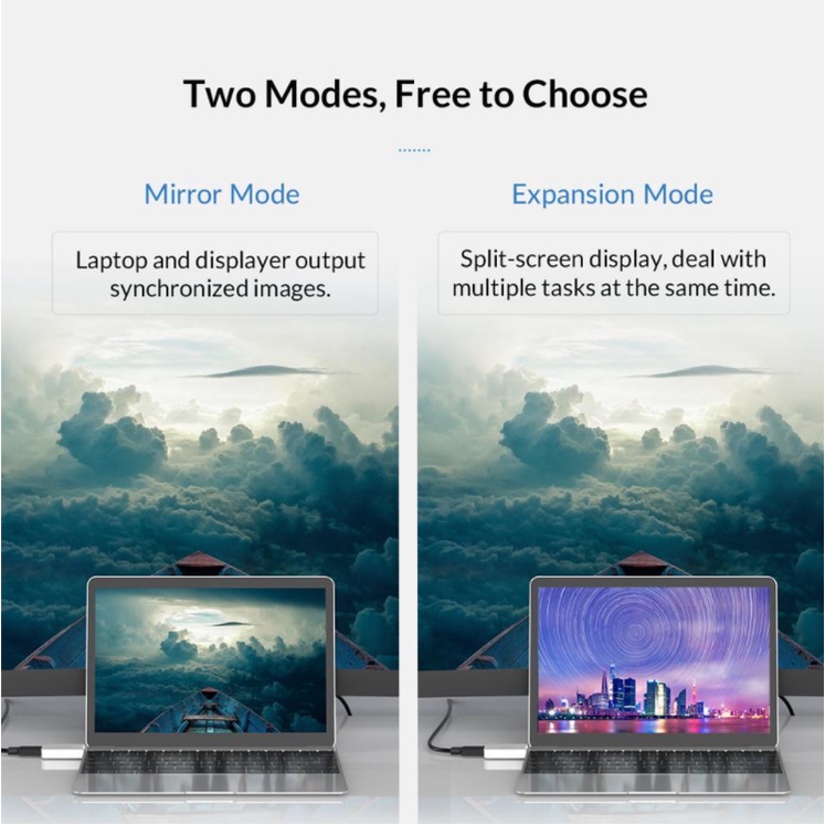 Đầu chuyển đổi ORICOUSB CLH-X1 C sang HDMI 4K60Hz USB 3.1 typeC thích hợp cho MacBook/MacBook Pro/Samsung Galaxy S8/S8+