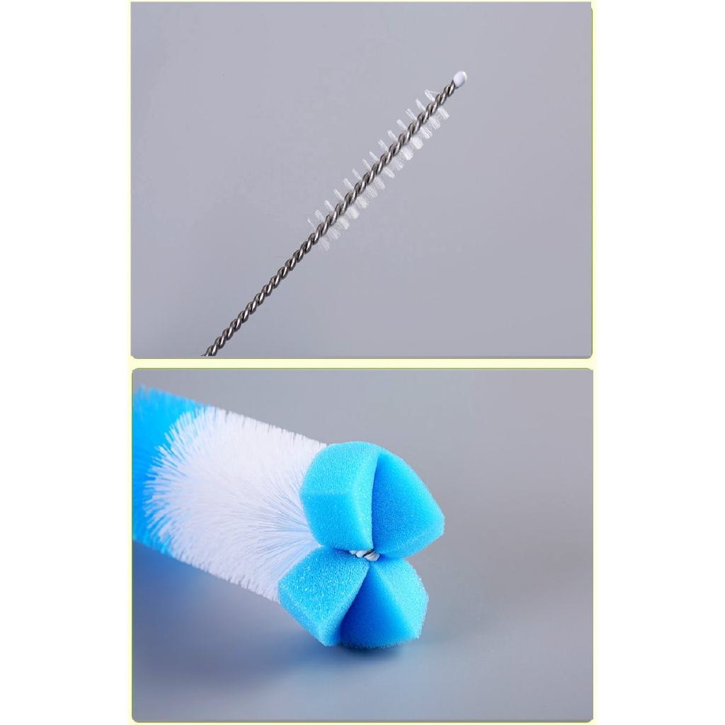 Bộ 7 cọ rửa bằng bọt biển và bằng thép không gỉ tiện dụng và bền