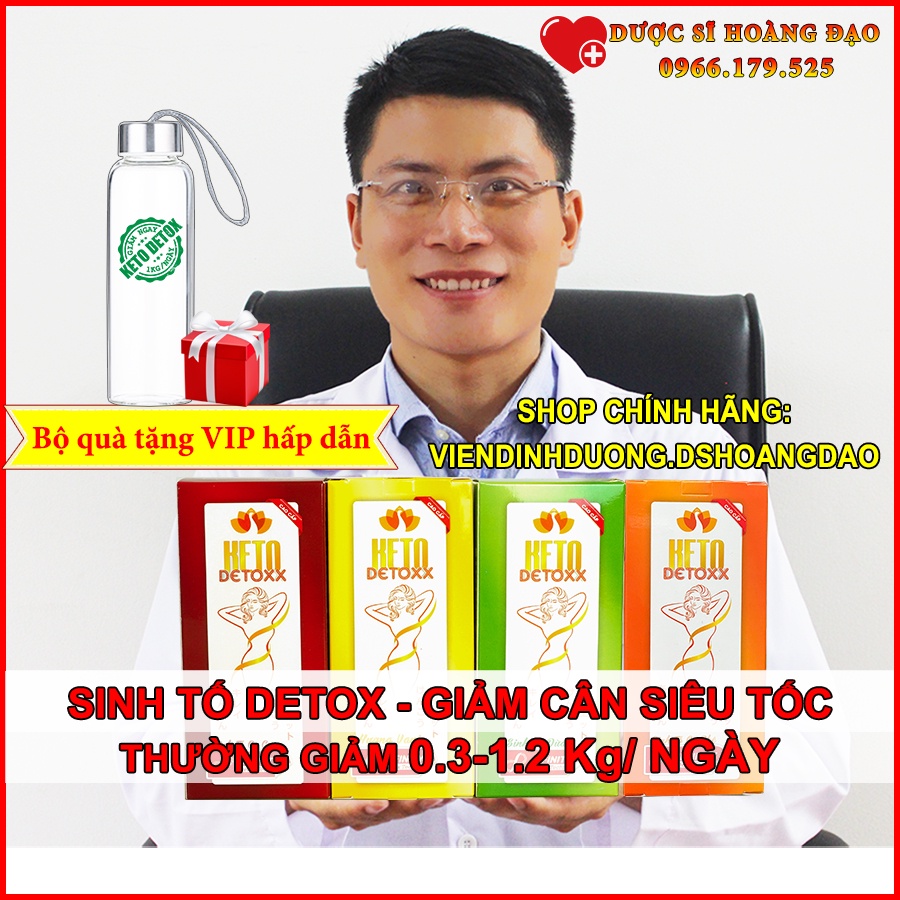 Keto Detox (combo 3 hộp) - Sinh tố khử mỡ giảm cân cực nhanh [CHÍNH HÃNG]