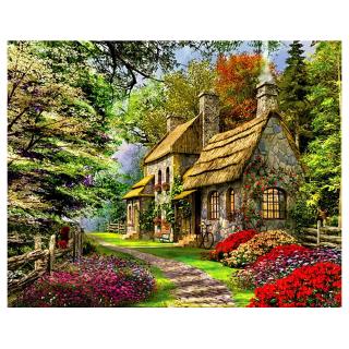 Tranh Canvas Sơn Dầu Trang Trí Hình Phong Cảnh DIY