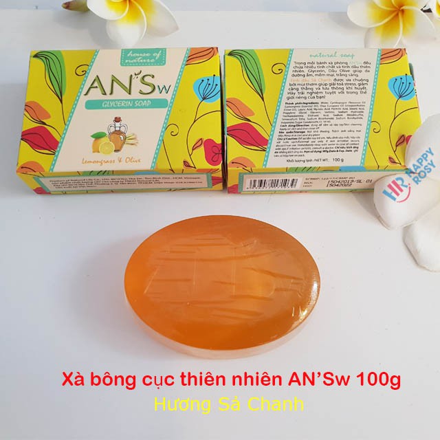[HÀNG SẴN] Xà bông cục thiên nhiên AN'Sw 100g-Bạc Hà, Sả Chanh, Oải Hương (Lavender) | BigBuy360 - bigbuy360.vn