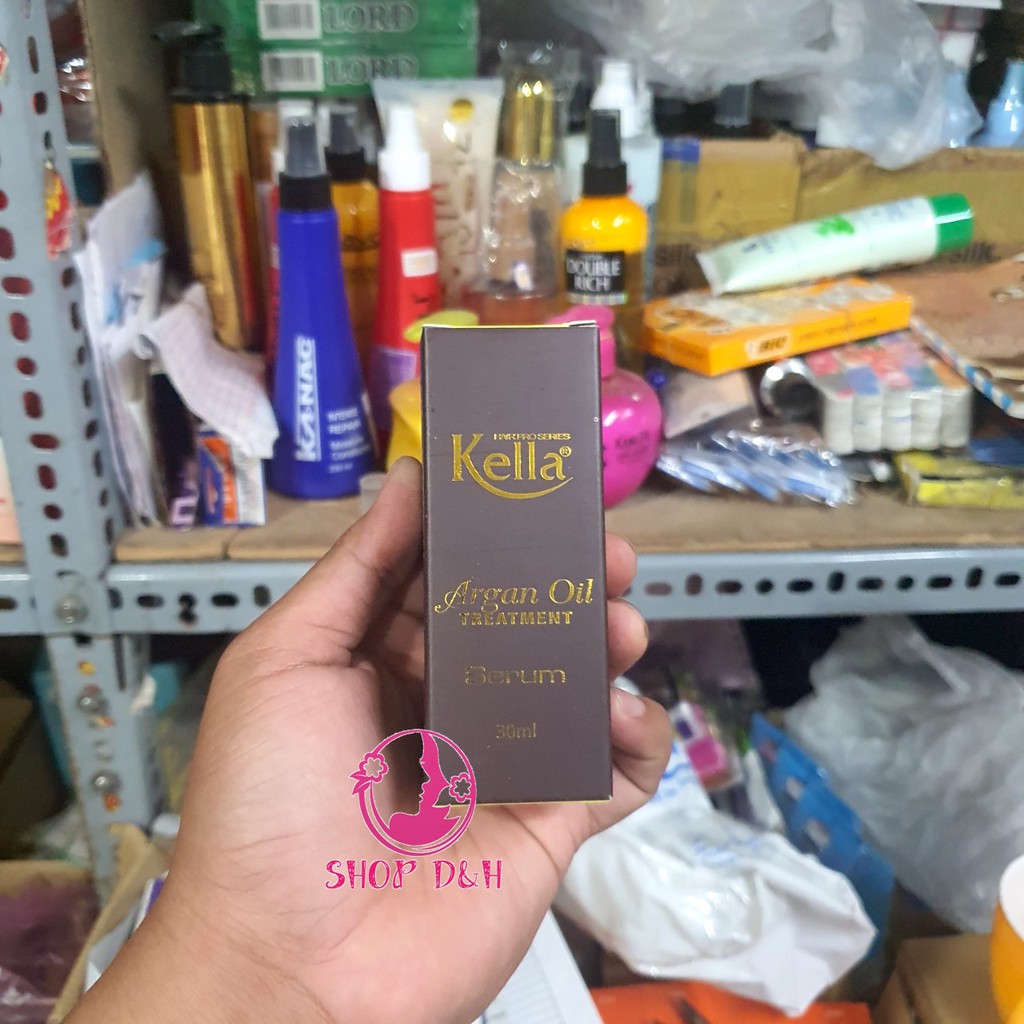 Serum Kella phục hồi tóc Argan Oil 30ml giúp kích thích mọc tóc, nuôi dưỡng tóc chắc khỏe, chống gãy rụng