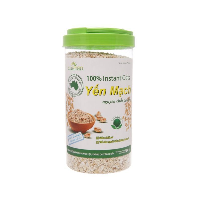 Yến mạch Úc nguyên chất  Xuân An hộp 800g