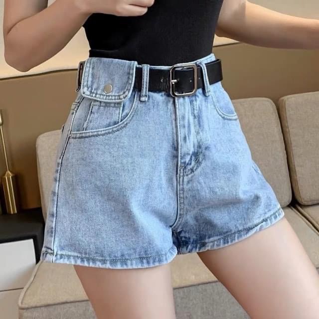 Cimer Quần short jean nữ túi hộp