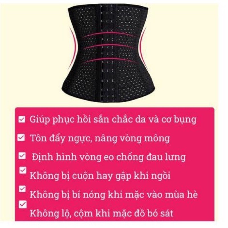 Đai ghen nịt bụng thông hơi chống cuộn 3 nấc chỉnh to nhỏ
