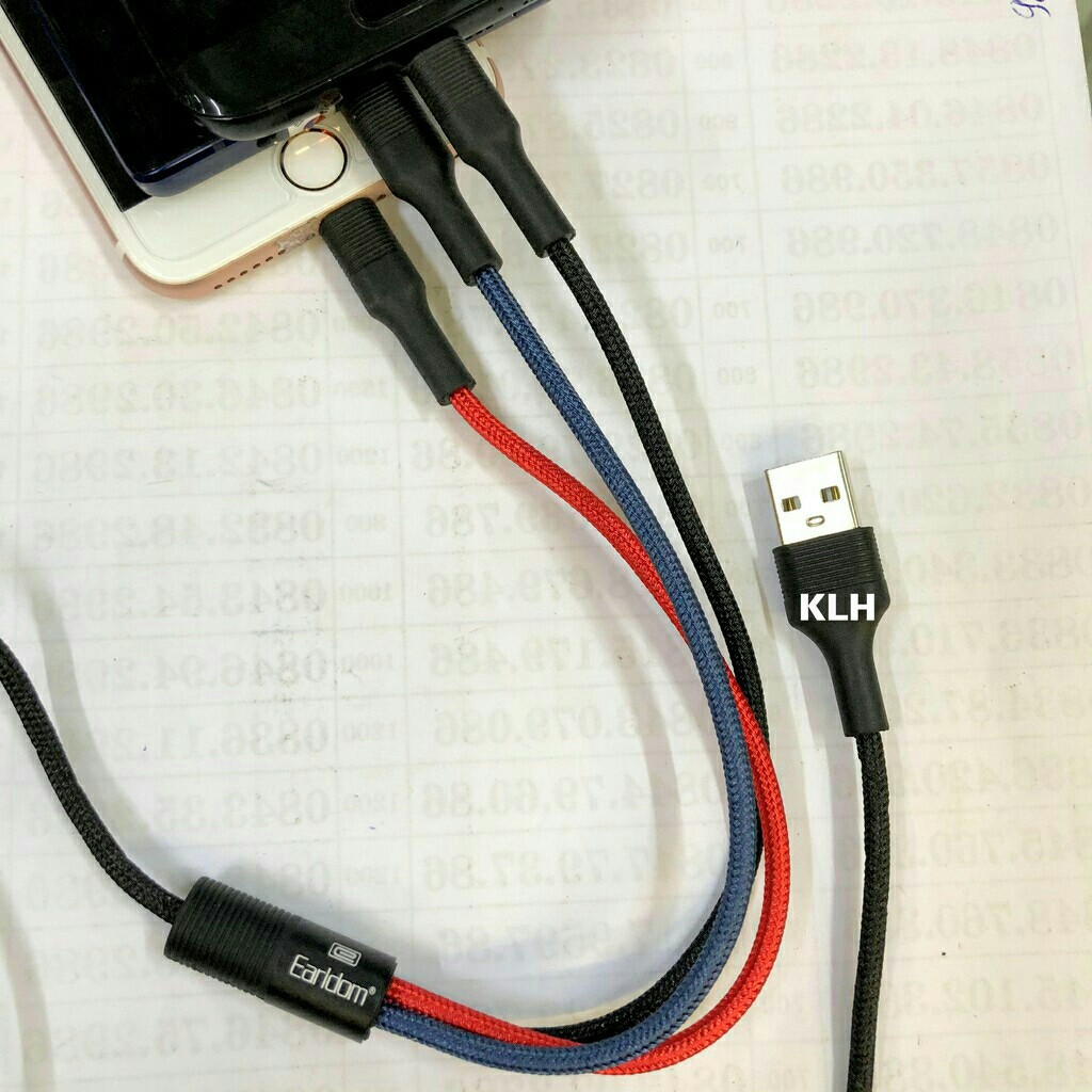 CÁP SẠC DÙ 3IN1 EARLDOM IMC-027