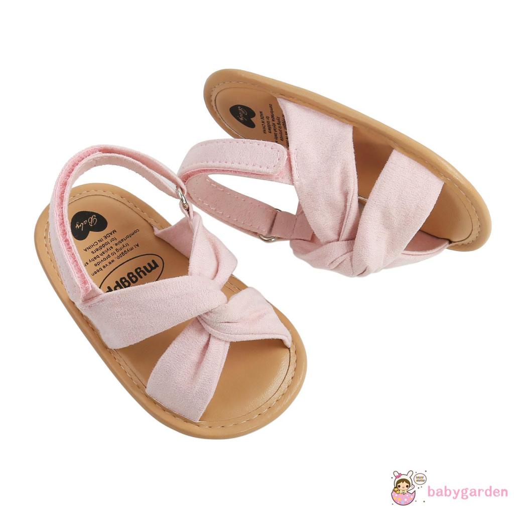 Xăng đan Đế Mềm Màu Trơn Thoáng Khí Phong Cách Mùa Hè Đơn Giản Cho Bé Gái Tập Đi