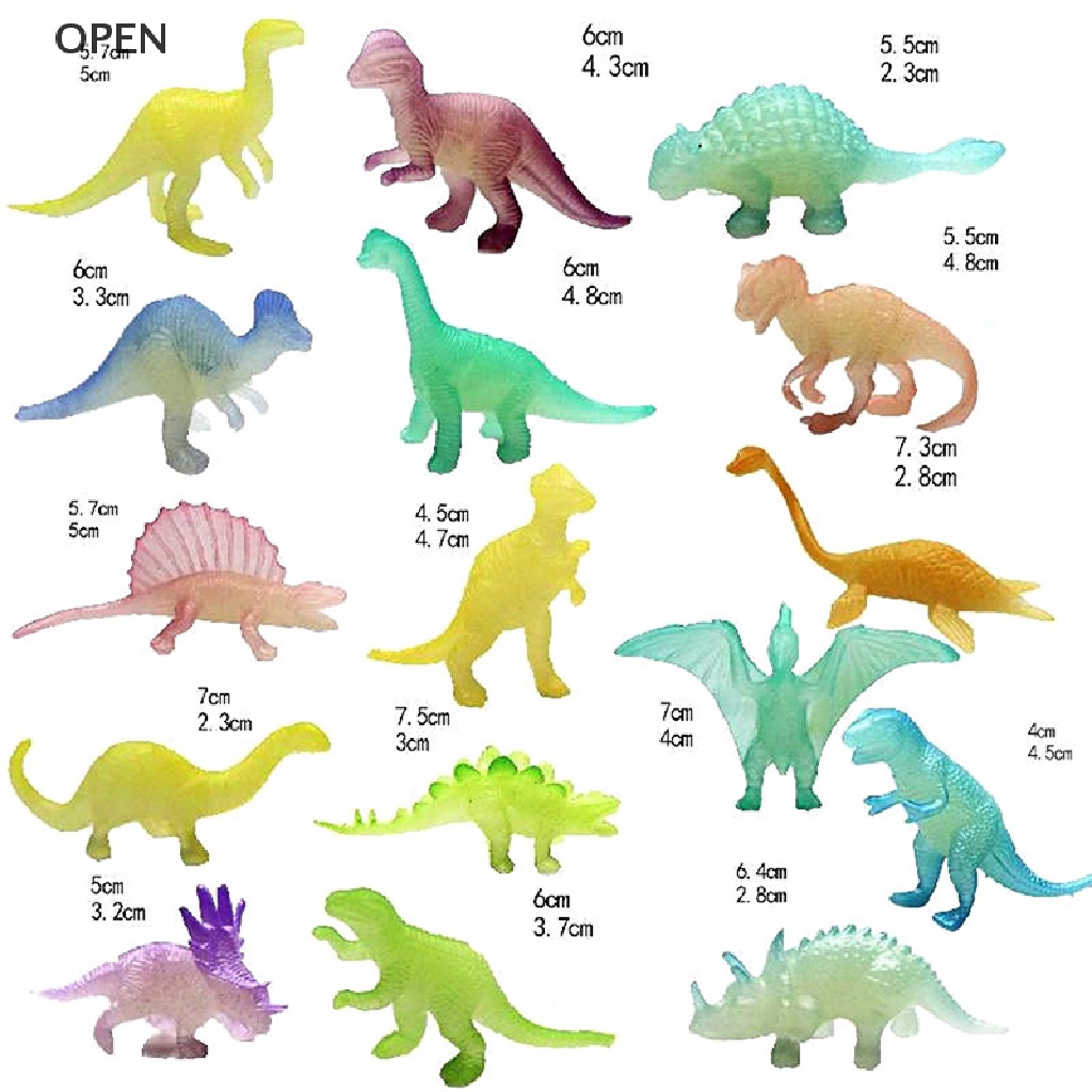 Op 16 Cái / Bộ Đồ Chơi Khủng Long Dạ Quang Phát Sáng Trong Bóng Tối my