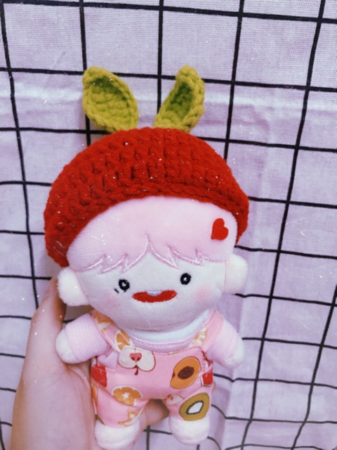 Mũ cà chua cho doll 10cm,15cm,20cm