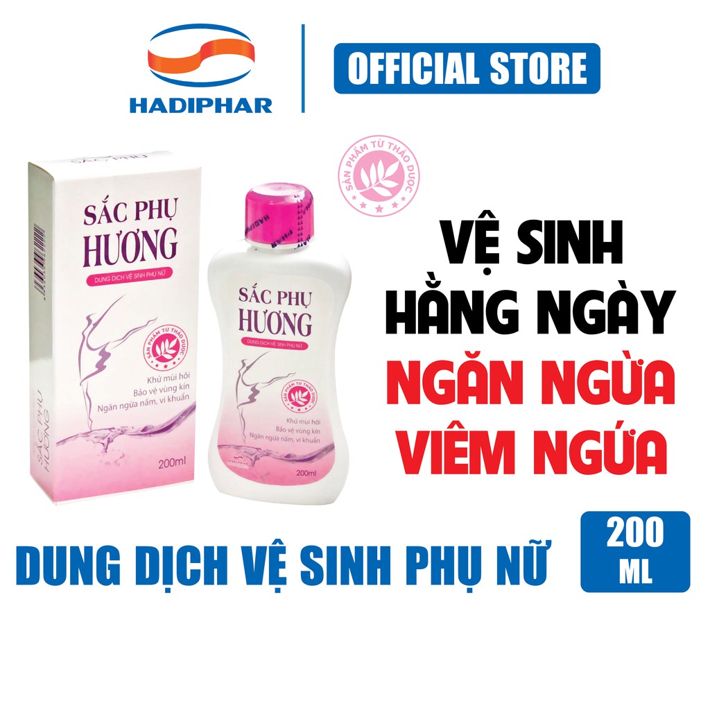 Dung dịch vệ sinh phụ nữ Sắc Phụ Hương giảm ngứa ngăn ngừa nấm và vi khuẩn (200 ml)