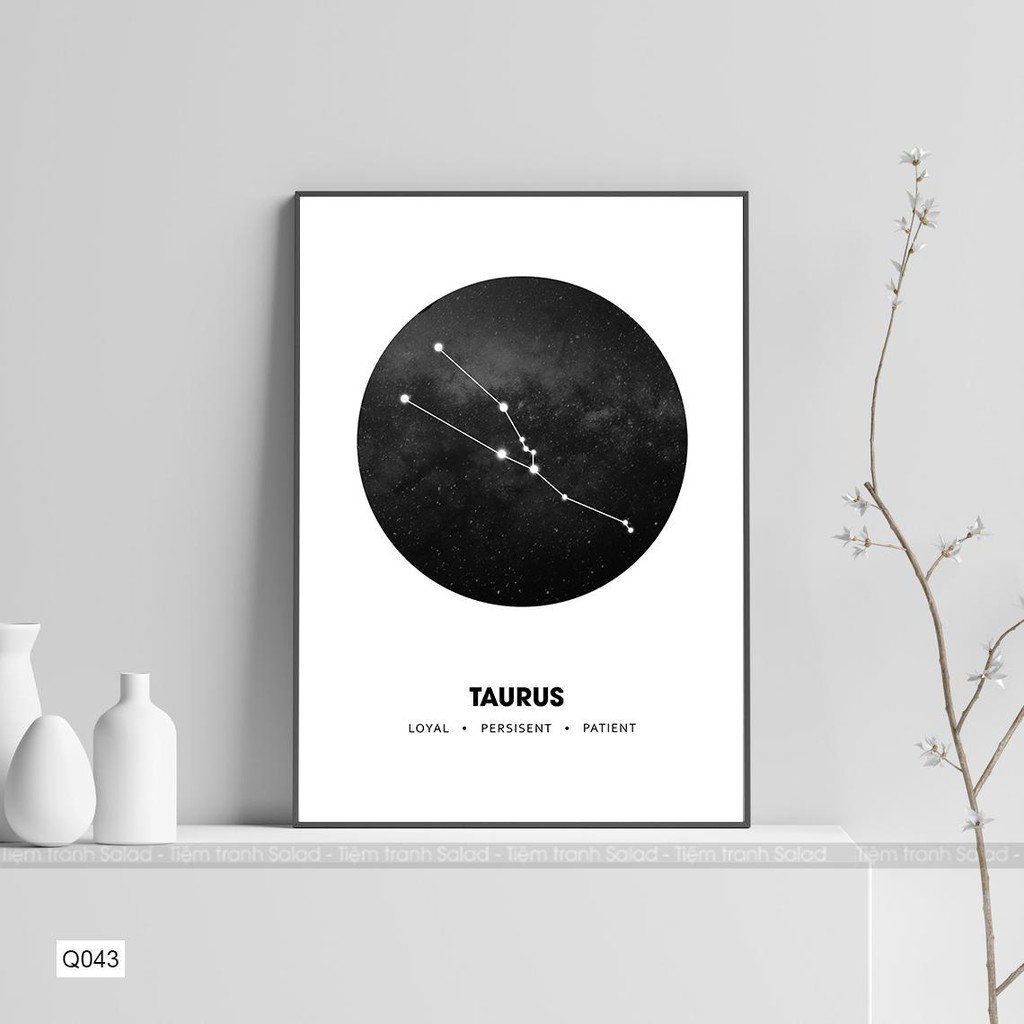 Tranh canvas cung hoàng đạo trang trí không gian.Size khác khách lh