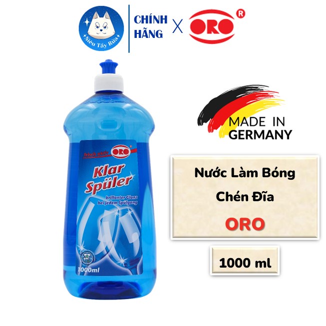 Nước Làm Bóng Cho Máy Rửa Bát ORO Chính Hãng Nhập Khẩu CHLB Đức 1000ml
