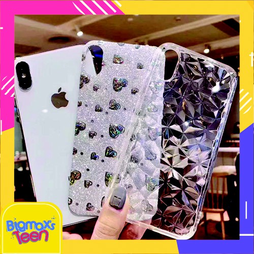 [Freeship toàn quốc từ 50k] ỐP LƯNG ĐIỆN THOẠI DẺO KIM CƯƠNG 3D 7/7Plus /6/6S/6S PLUS/6 PLUS/8/8PLUS/X/XS MAX- ỐP IPHONE