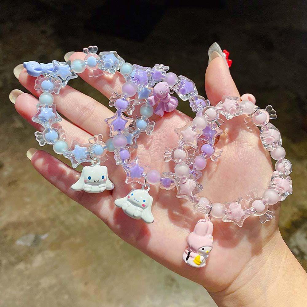 Vòng Đeo Tay Gắn Trang Sức Hình Chú Chó Tai To May Mắn Dễ Thương
