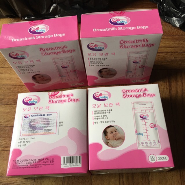 Túi trữ sữa Gb- baby 250ml( hộp 50 túi)