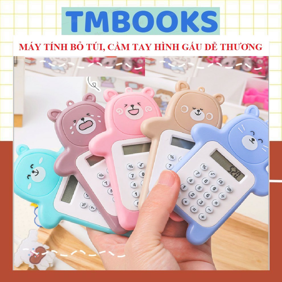 Máy Tính Mini Gấu Bỏ Túi Dễ Thương - Máy Tính Cầm Tay Học Sinh