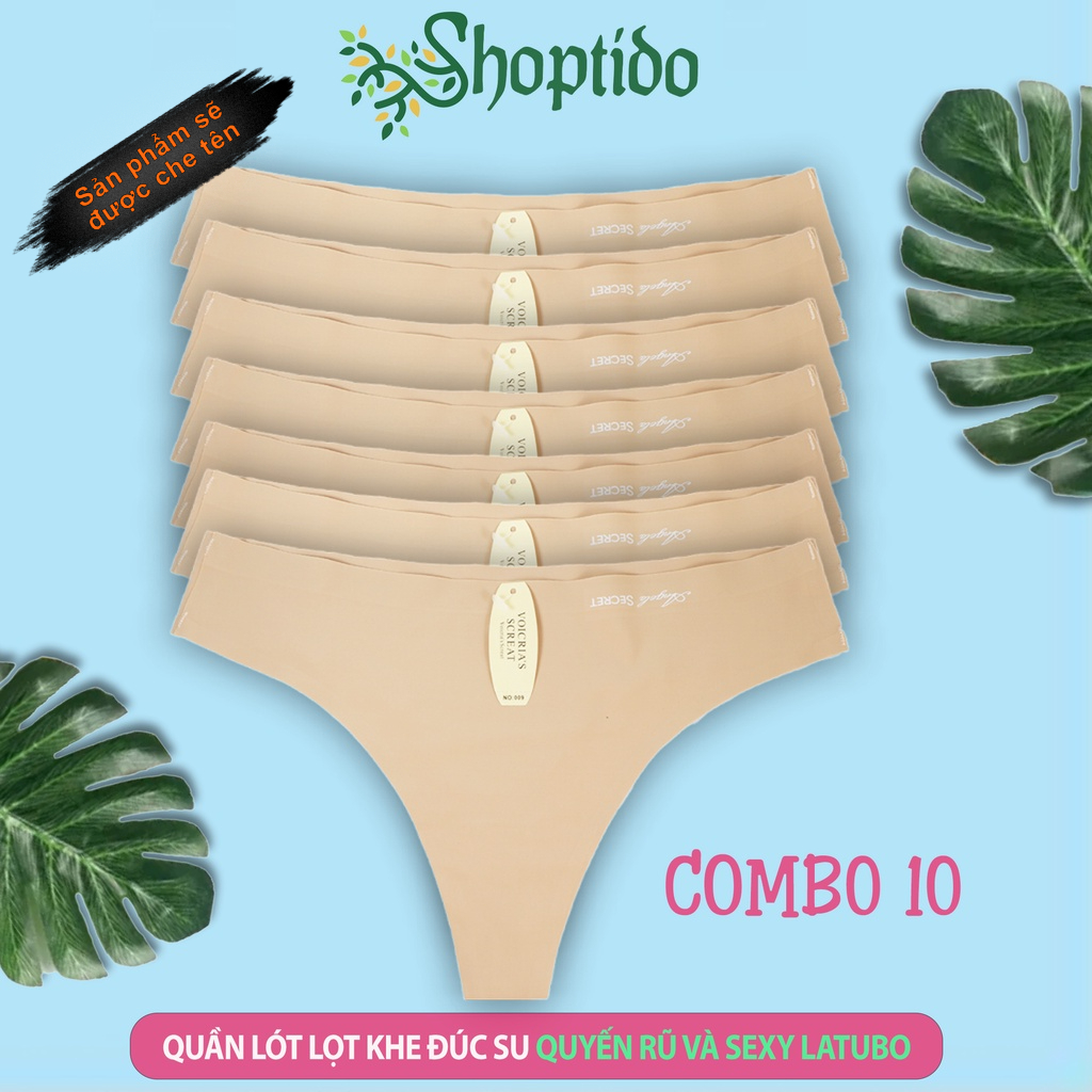 Combo 10 quần lót nữ lọt khe đúc su, không viền, sexy khuyến rũ LATUBO NPP Shoptido