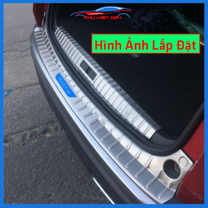 Ốp chống trầy cốp Peugeot 3008 Inox chống trầy bảo vệ xe