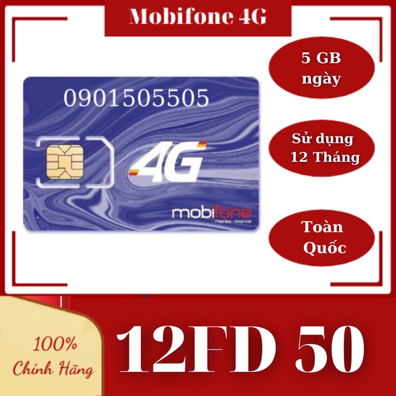 Sim 4g mobifone 5gb/ ngày. 500gb/tháng ( Học Sinh, Sinh Viên 150gb/ tháng.) Sim dùng cả năm.