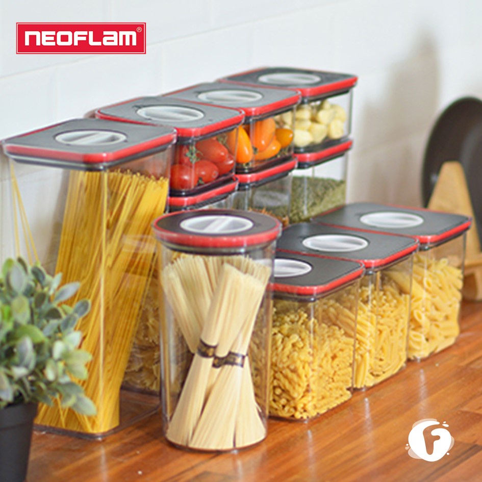 NEOFLAM Bộ Hộp Đựng Thực Phẩm Kín Khí Hàn Quốc Có Nắp Đậy Cho Nhà Bếp Và Sắp Xếp Gọn Gàng Không BPA
