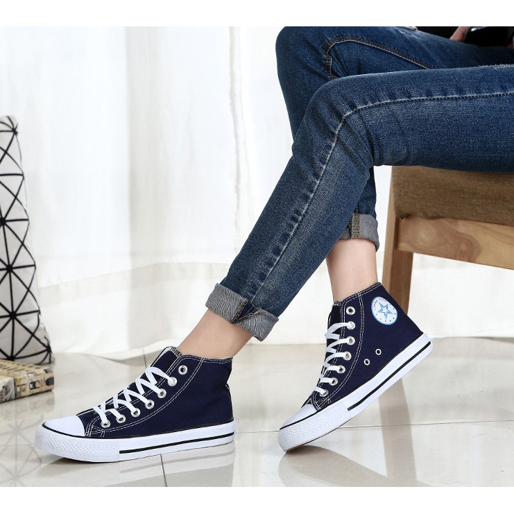 Giày Sneaker Nữ 1970s Cổ Cao Đế 3 Lớp Hot Hit K09