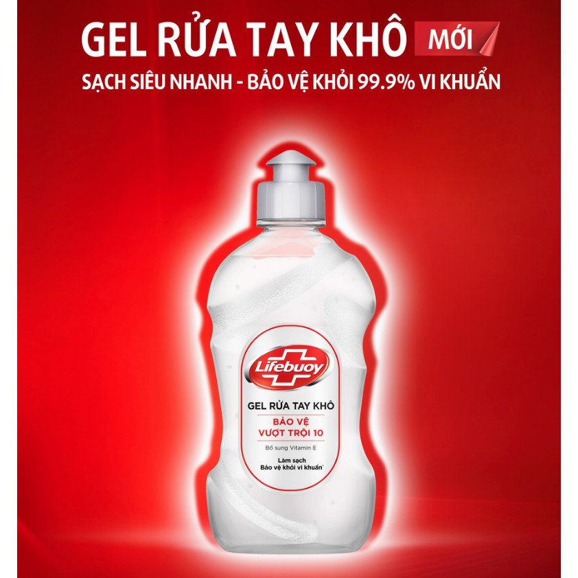 Gel rửa tay kho Lifebouy bảo vệ vượt trội 235ml