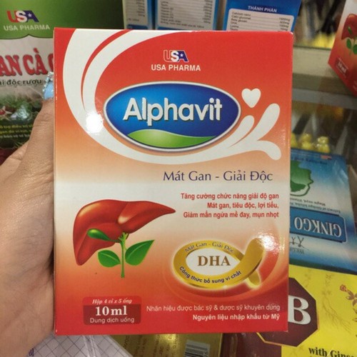 Alphavit mát gan thanh nhiệt giải độc hộp 20 ống