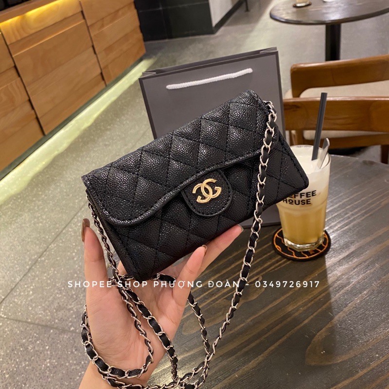 Ví có kèm dây đeo trần ô size 17cm Vừa PLUS