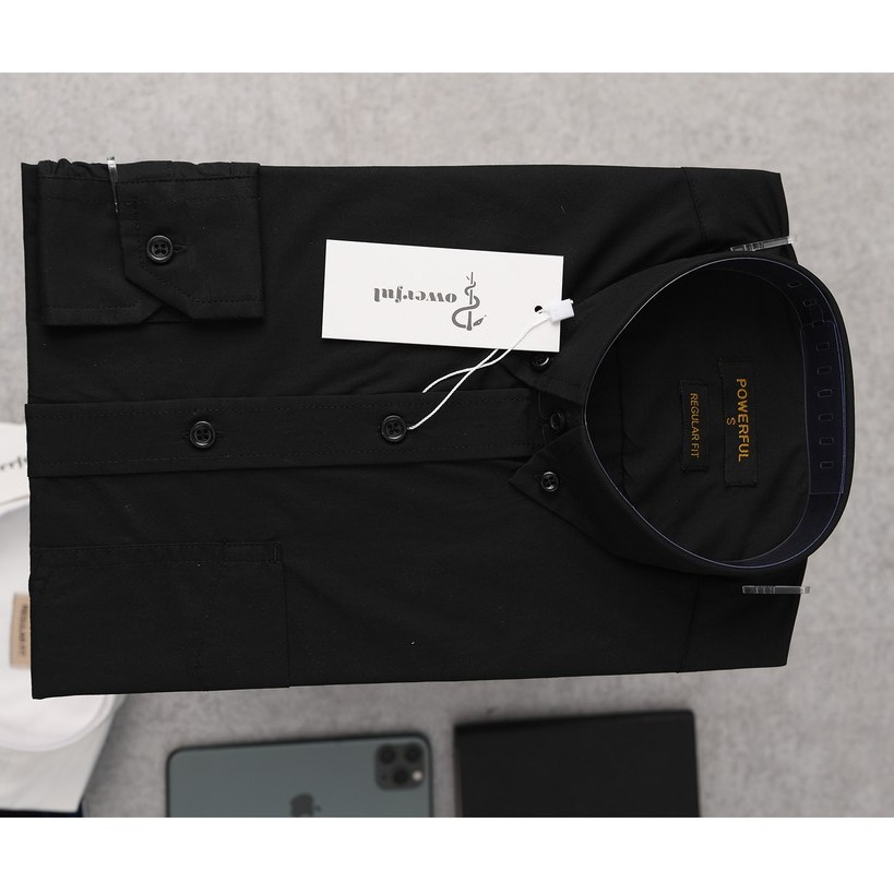 Áo sơ mi nam cao cấp 2020,100%cotton,màu đen ngắn tay | BigBuy360 - bigbuy360.vn