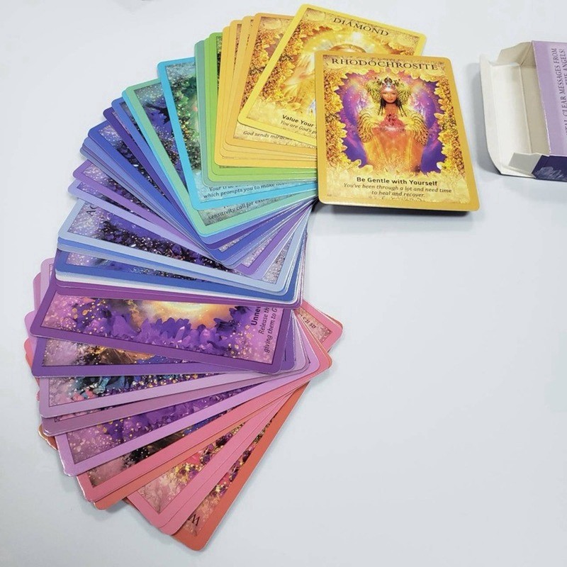 Bộ bài tarot Crystal Angel Oracle 44 lá  bìa