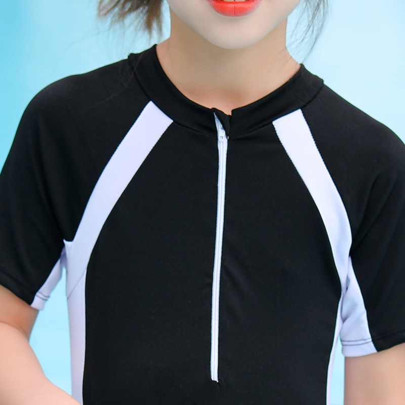 Bộ Đồ Bơi Liền Thân Ngắn Tay Cho Bé Gái