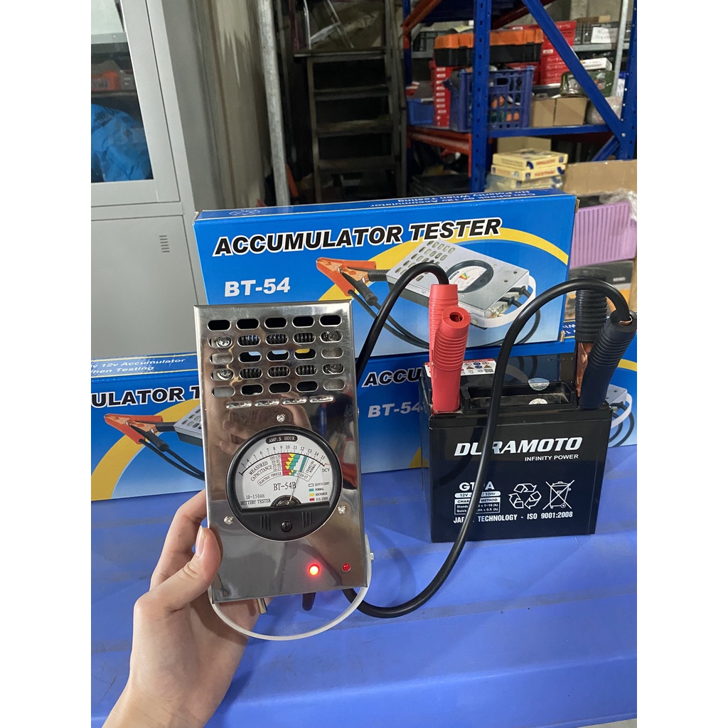 Dụng Cụ Kiểm Tra Bình ắc quy BT54 ALONGTOOL, kiểm tra sống chết ắc quy xe máy, xe điện , ô tô 5AH-150AH