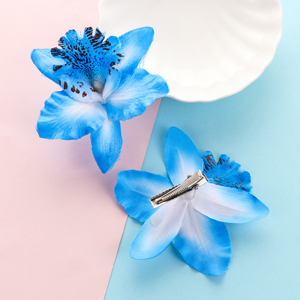 Bộ 2 Kẹp Tóc Hình Hoa Lan Phong Cách Bohemia Thời Trang Cho Nữ