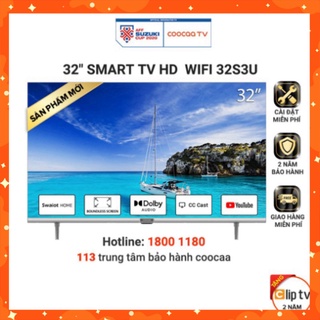 Smart tv hd coocaa 32 inch wifi - model 32s3u - miễn phí lắp đặt