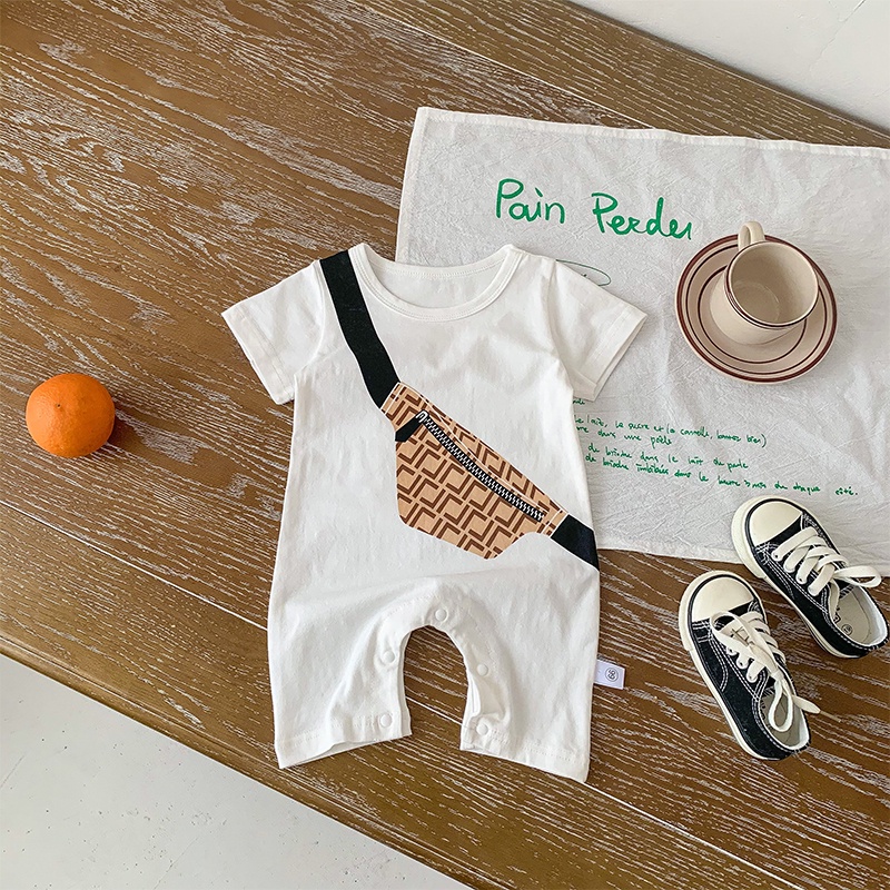 Quần Yếm Cotton Tay Ngắn Xinh Xắn Hợp Thời Trang Cho Bé Sơ Sinh