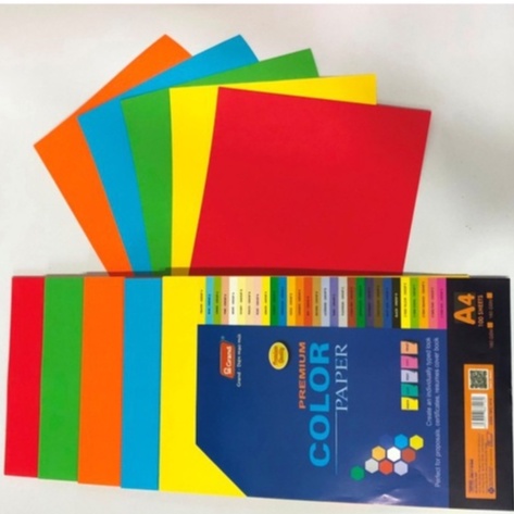 Bìa Màu A4, Giấy A4 Màu, Tập 100 Tờ