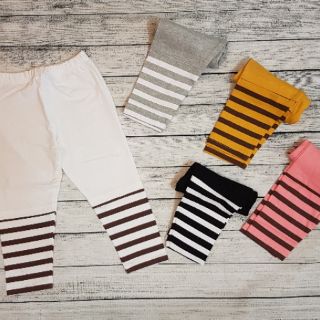 Quần legging ống phối sọc lạ mắt