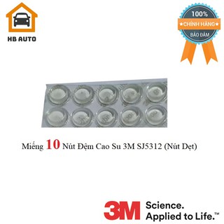 Miếng 10 Nút Đệm Cao Su 3M SJ5312 (Nút Dẹt) đệm chân đế chống trầy, chống va chạm