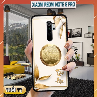 Ốp lưng kính 3D 12 con giáp - Xiaomi Redmi Note 8 pro