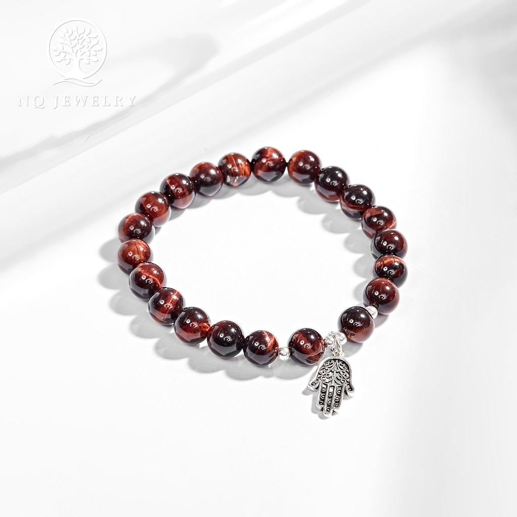 Vòng tay phối charm bàn tay hamsa - NQ Jewelry