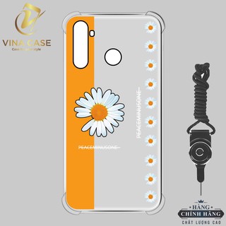 Ốp lưng Realme 5/5i/5s Hoa Cúc Peaceminusone chống sốc trong(sản phẩm có 6 mẫu)-Tặng kèm dây đeo điện thoại