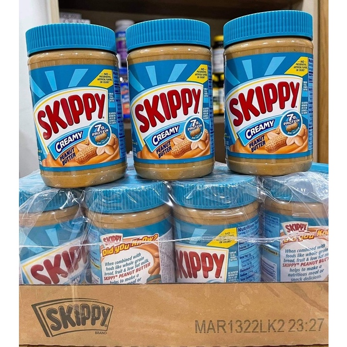 Bơ Đậu Phộng Mịn Skippy 462g - Hàng Mỹ