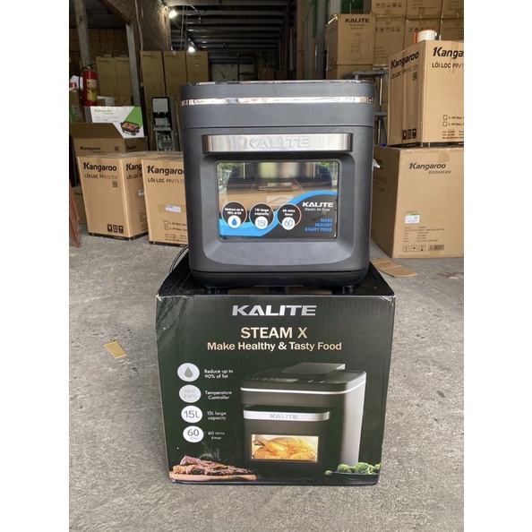 Nồi chiên không dầu  hấp hơi mướ Kalite Steam X