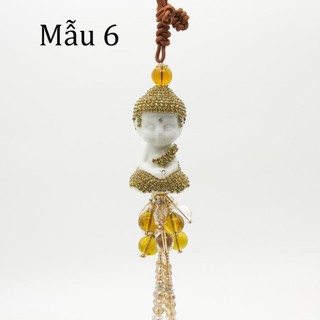 Tượng phật tổ như lai 7 mẫu đính đá cao cấp HÌNH THẬT treo gương xe ô tô trang trí phong thủy