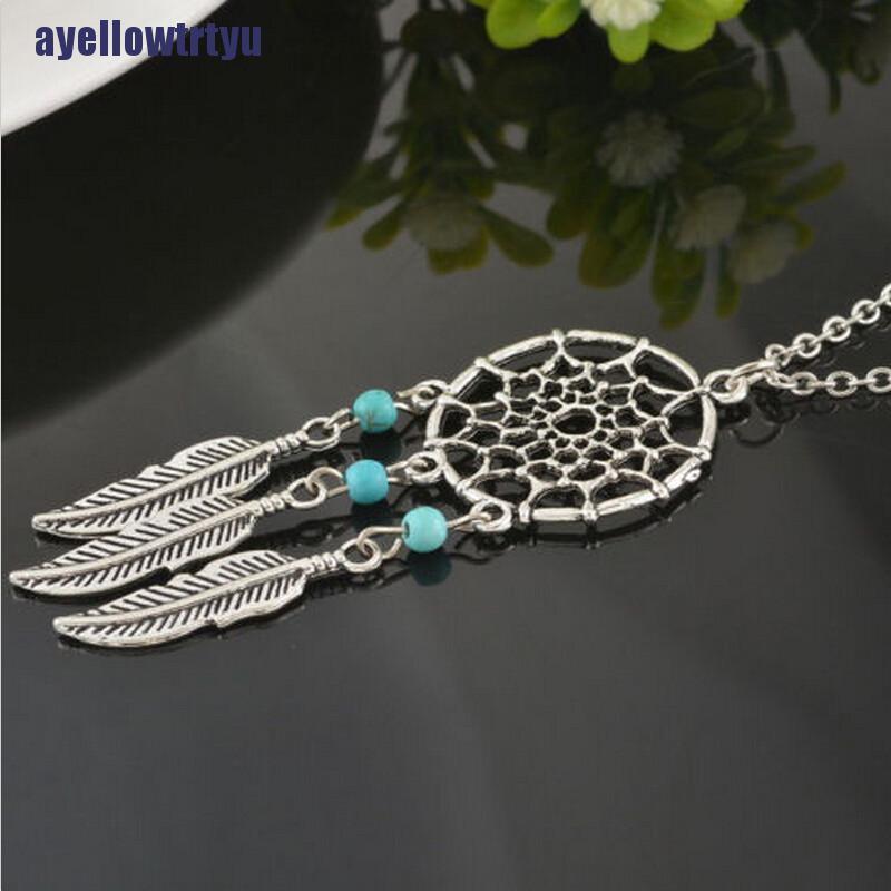 vòng cổ Mặt Dreamcatcher Đính Đá Ngọc Lam