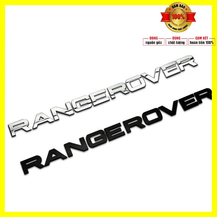 Sản phẩm  Tem Decal chữ inox Ranger Rover dán đầu hoặc đuôi xe hơi, ô tô