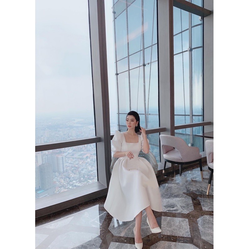 ĐẦM MIDI TAY LỠ 4 MÀU