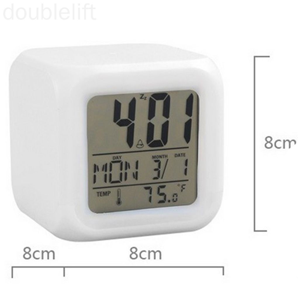 Đồng Hồ Báo Thức Điện Tử Có Đèn Led 7 Màu