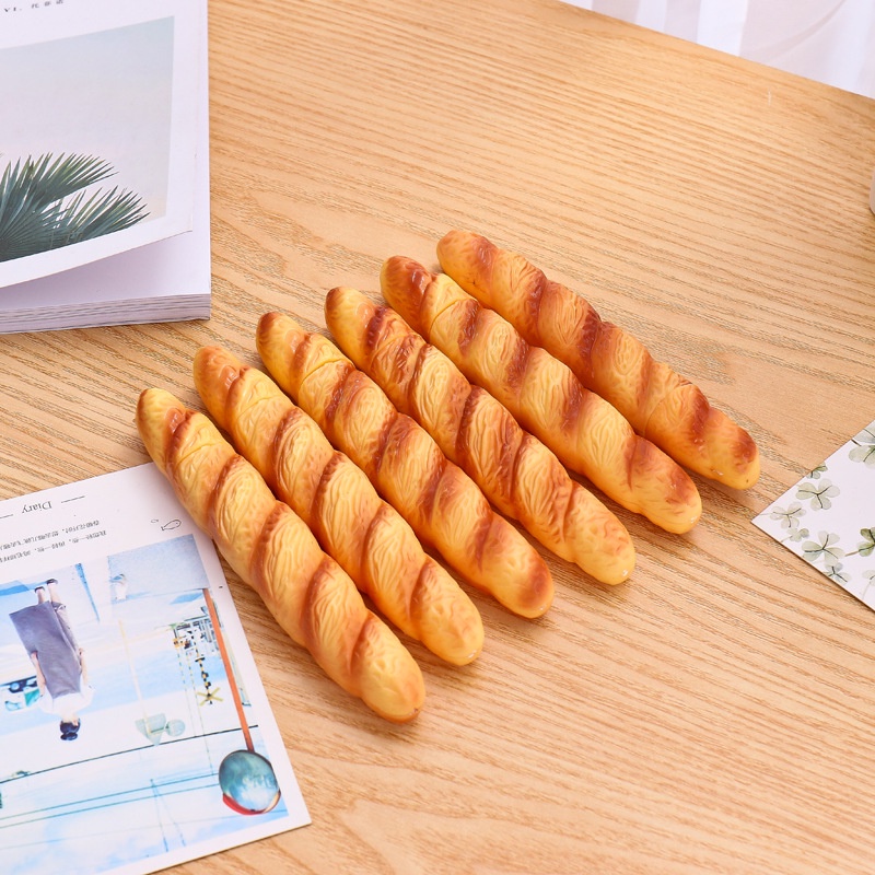 Bút Bi Mực Đen Hình Bánh Mì Pizza - Bánh Mì - Xúc Xích Ngòi 0.5mm Dễ Thương