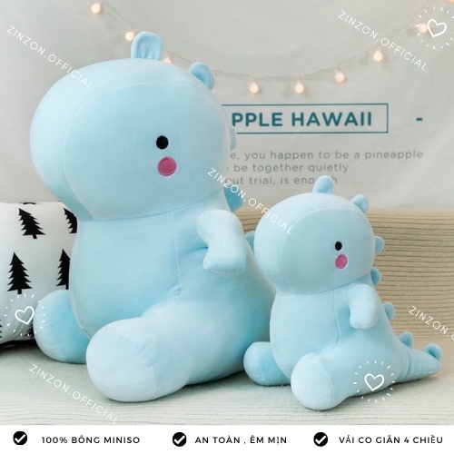 [Mã LIFE20KALL giảm 10% đơn 50K] Gấu bông khủng long nhồi bông má hồng êm mịn dễ thương ZinZon